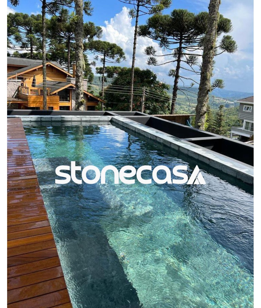 Piscina em Pedra-Sabão Verde Stone Casa Pedra-Sabão Verde Stone Casa em piscina de alto padrão