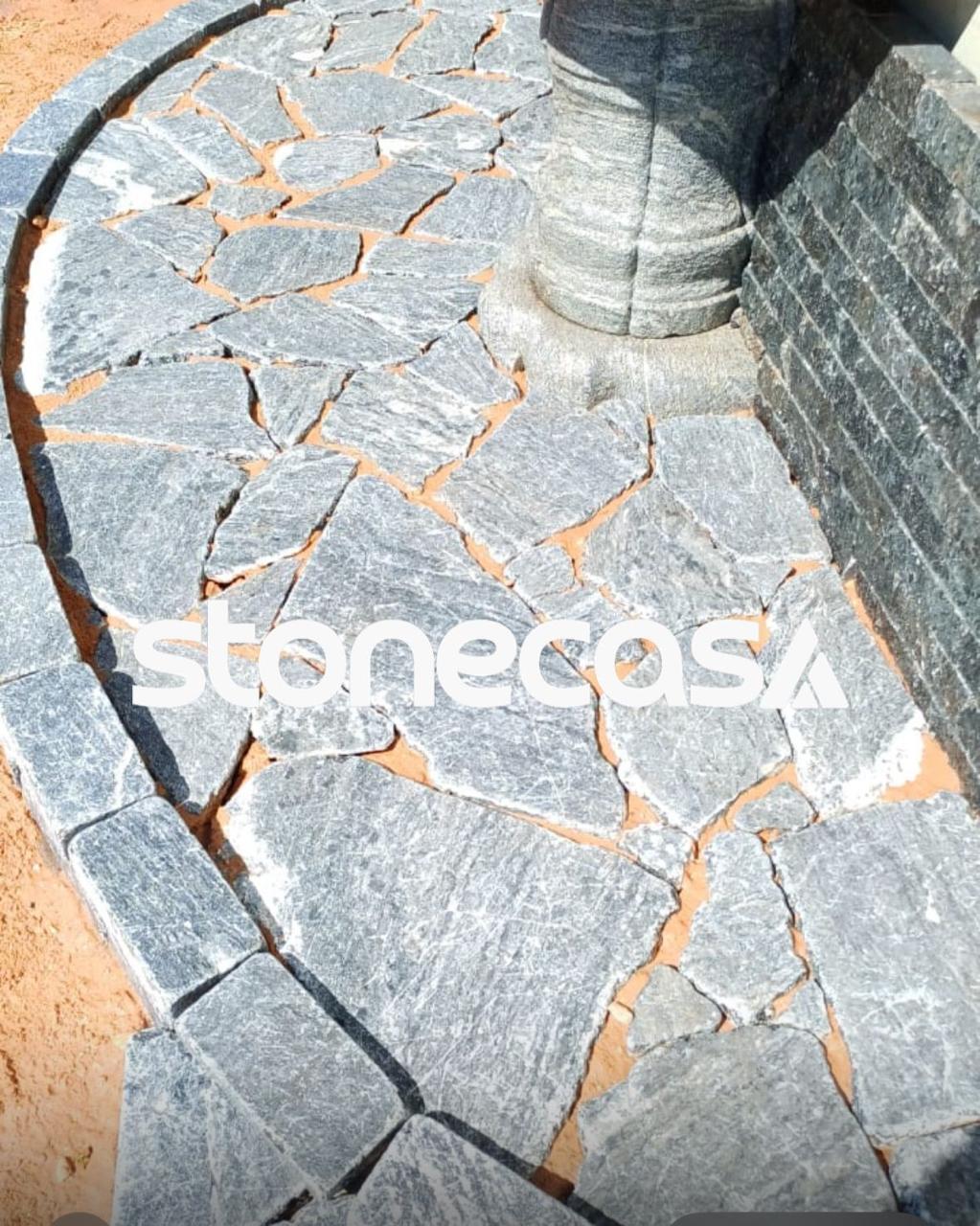 piso de pedra portuguesa para calçada | Stone Casa pedra portuguesa para calçada natural