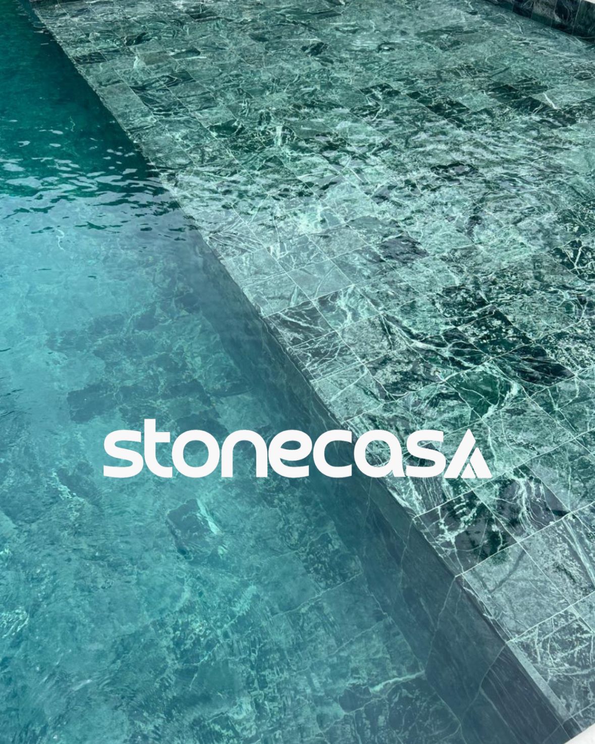 pedra sabao verde santorini piscina agua do mar | stone casa pedra sabao verde santorini para piscina com agua salgada | stone casa