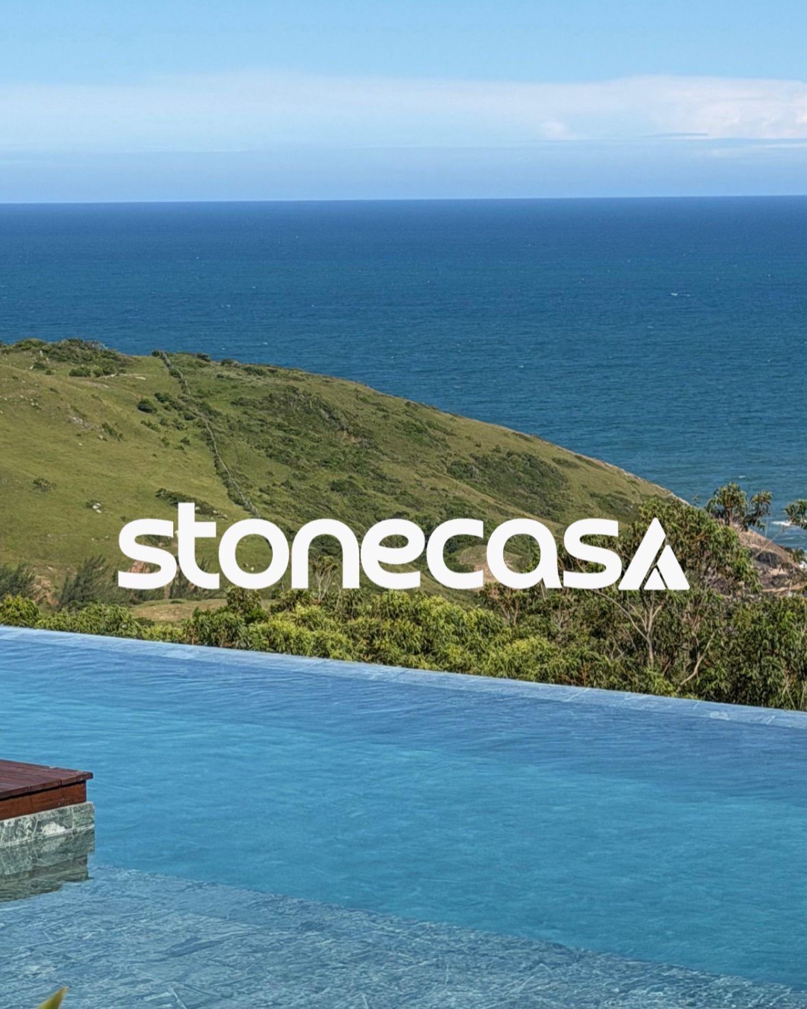 pedra sabao verde santorini piscina agua do mar | stone casa pedra sabao verde santorini para piscina com agua salgada | stone casa